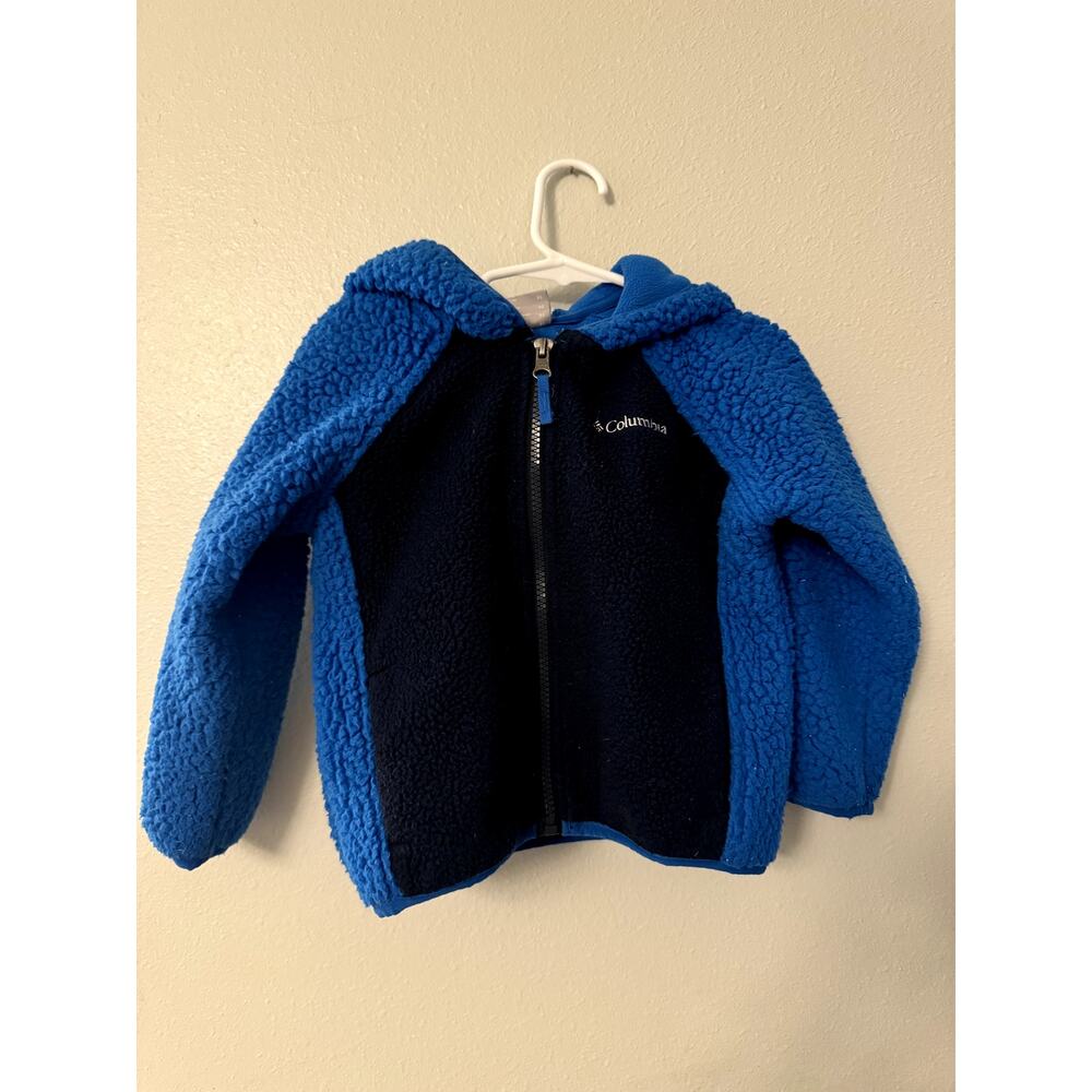 Columbia baby fox sherpa full zip jacket blue kids 3T